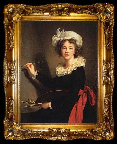 framed  Elisabeth-Louise Vigee-Lebrun Self-Portrait, ta009-2